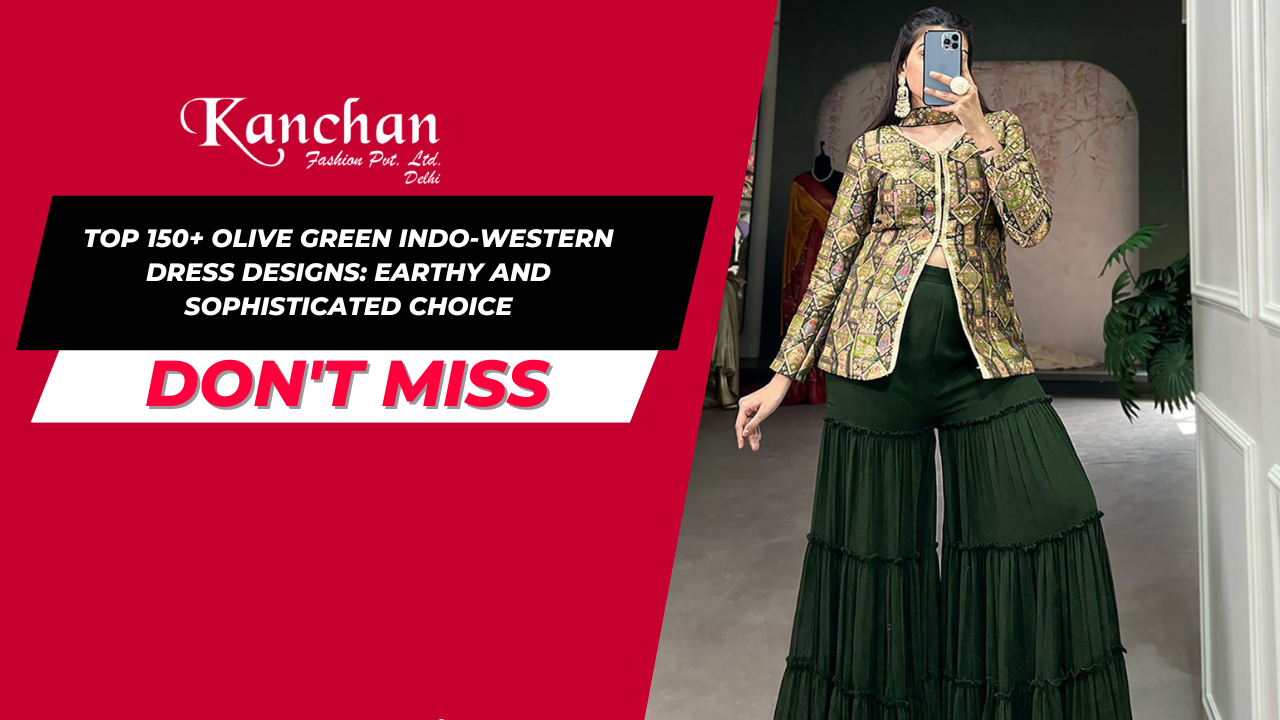 Top 150+ Olive Green Indo-Western Dress Designs: Earthy and Sophisticated Choice